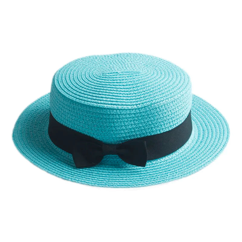 Tetouan Summer Ribbon Straw Boater Hat