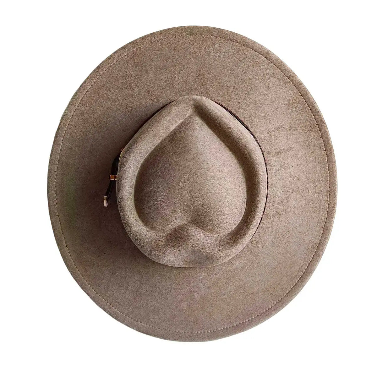 Texas Heart-Shaped Crown Suede Hat