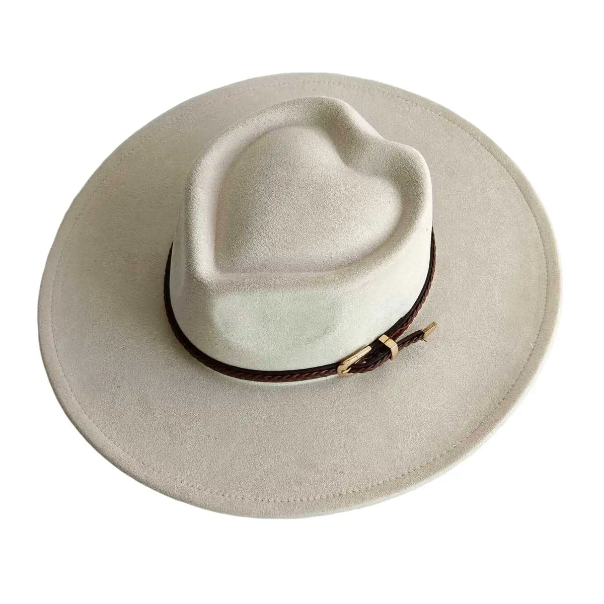 Texas Heart-Shaped Crown Suede Hat