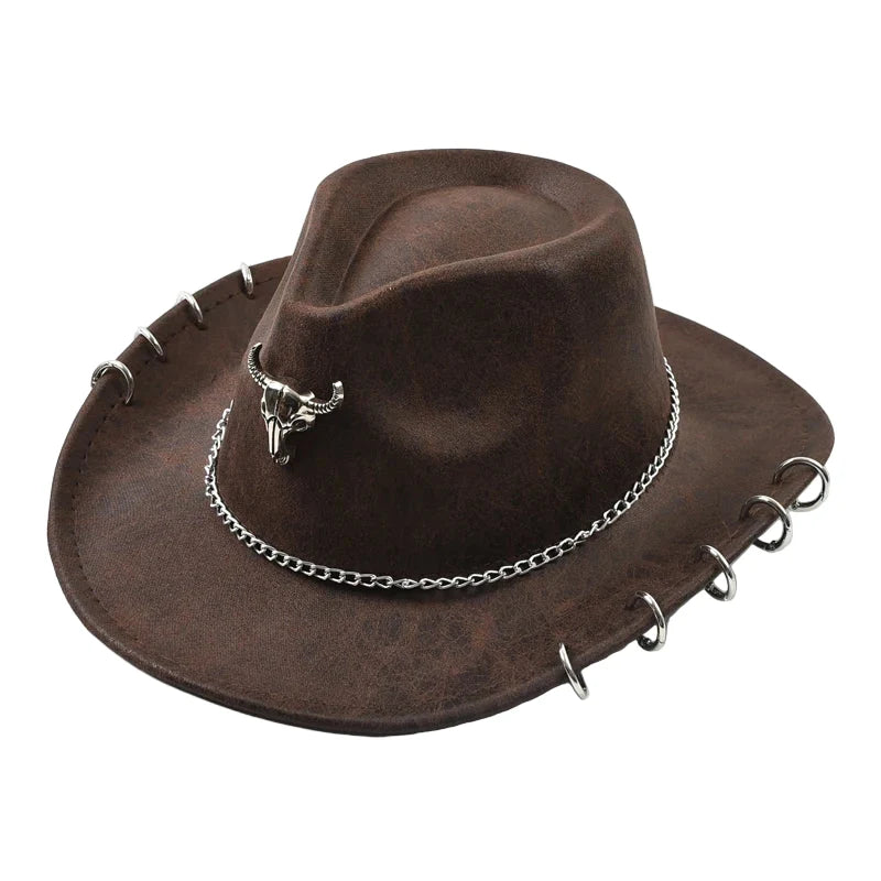The Iron Bull Leather Cowboy Hat