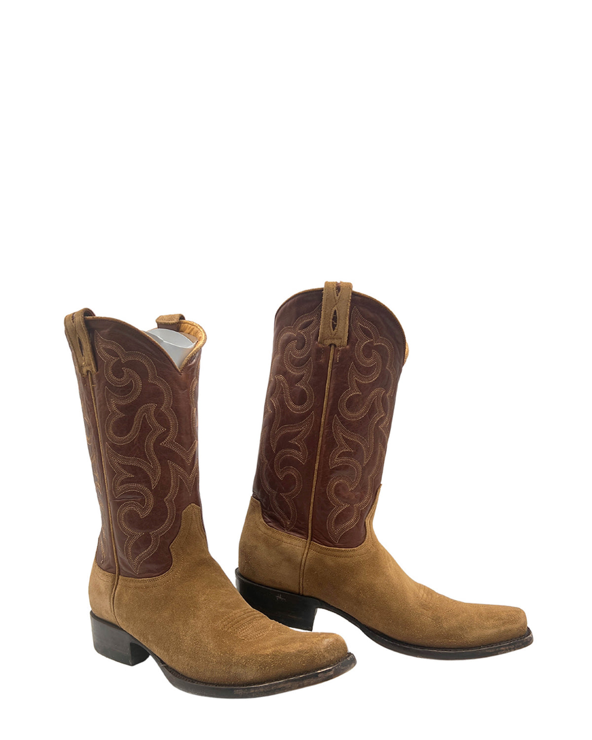 Men's Embroidered Cowboy Boots - Sand/Honey