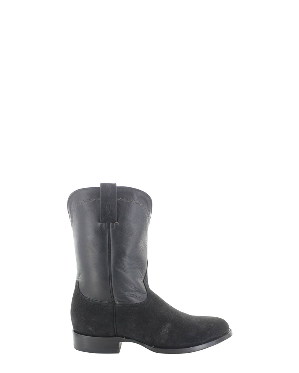 Men's Embroidered Cowboy Boots - Suede Black/Ash - view 2