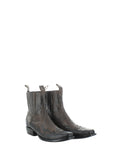 Men's Leather Western Cowboy Boots - Chocolate/Black
