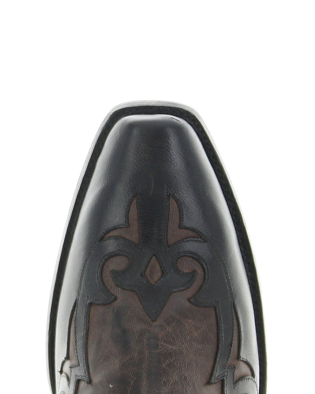 Men's Leather Western Cowboy Boots - Chocolate/Black - view 4