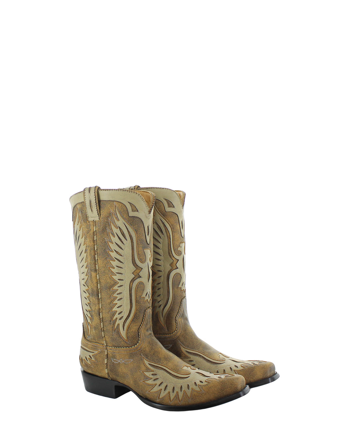 Men's Eagle Cowboy Boots - Rust/Bone