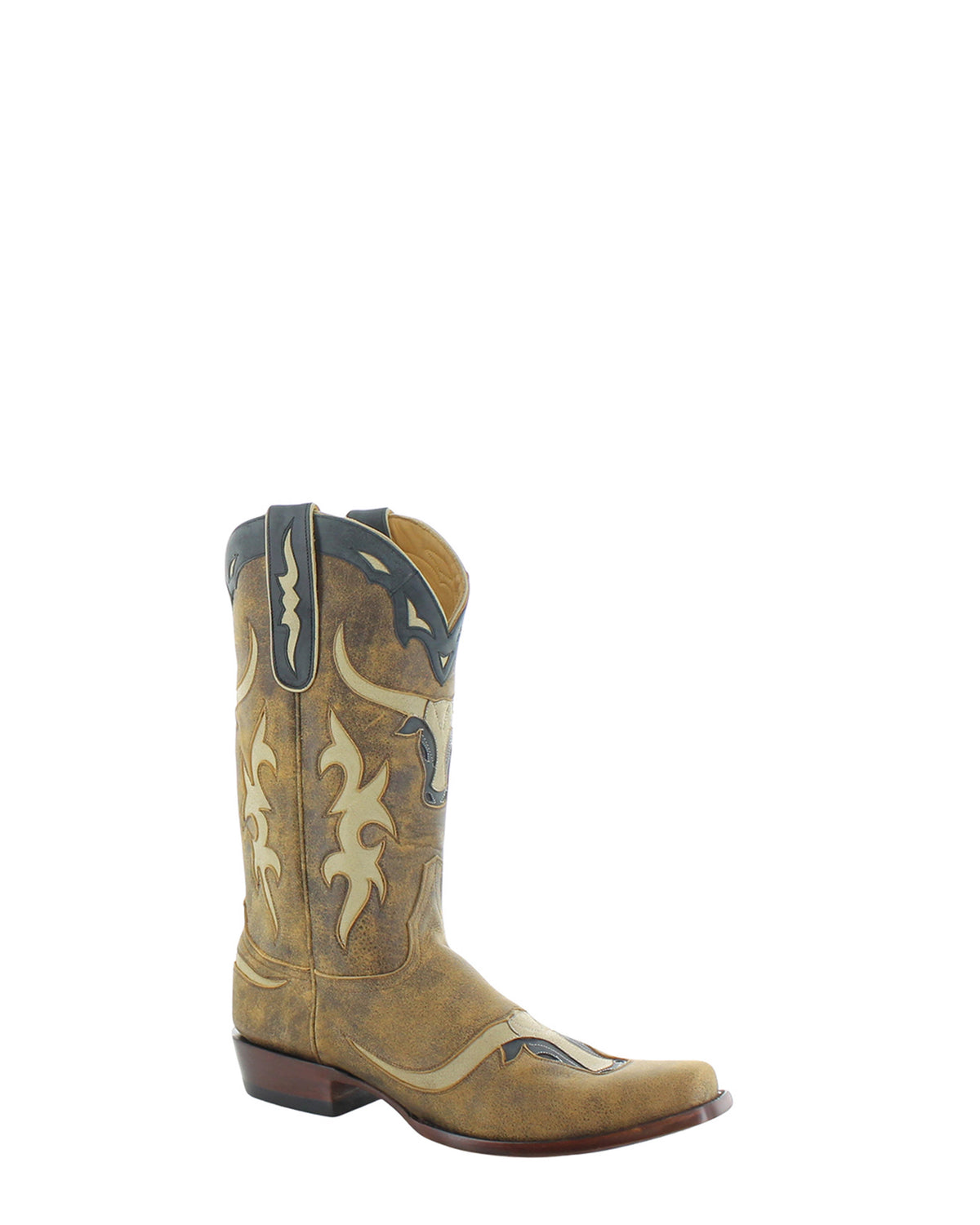 Men's Leather Western Cowboy Boots - Rust/Bone - view 3