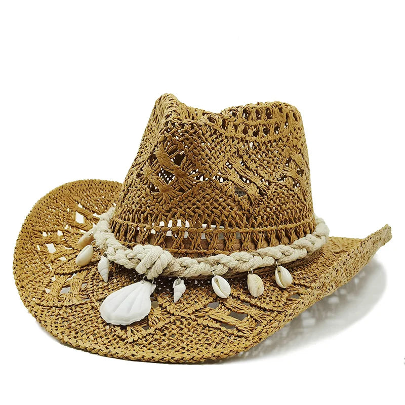 West Monroe Shells Straw Cowboy Hat