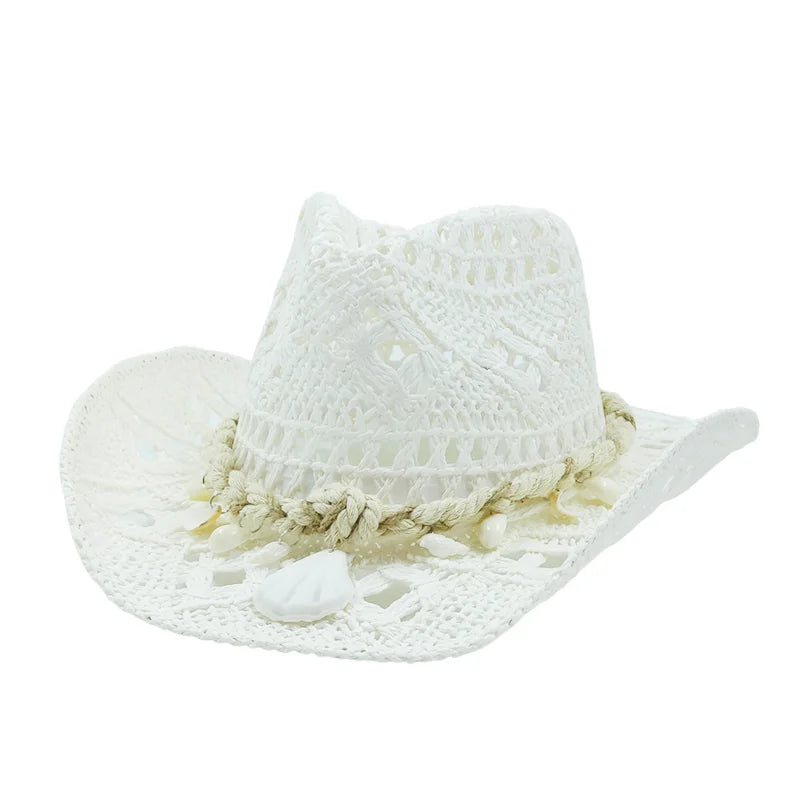 West Monroe Shells Straw Cowboy Hat
