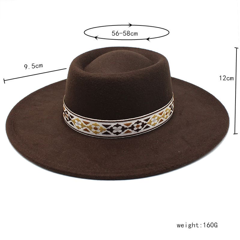 Zurich Wide Brimmed Porkpie Hat