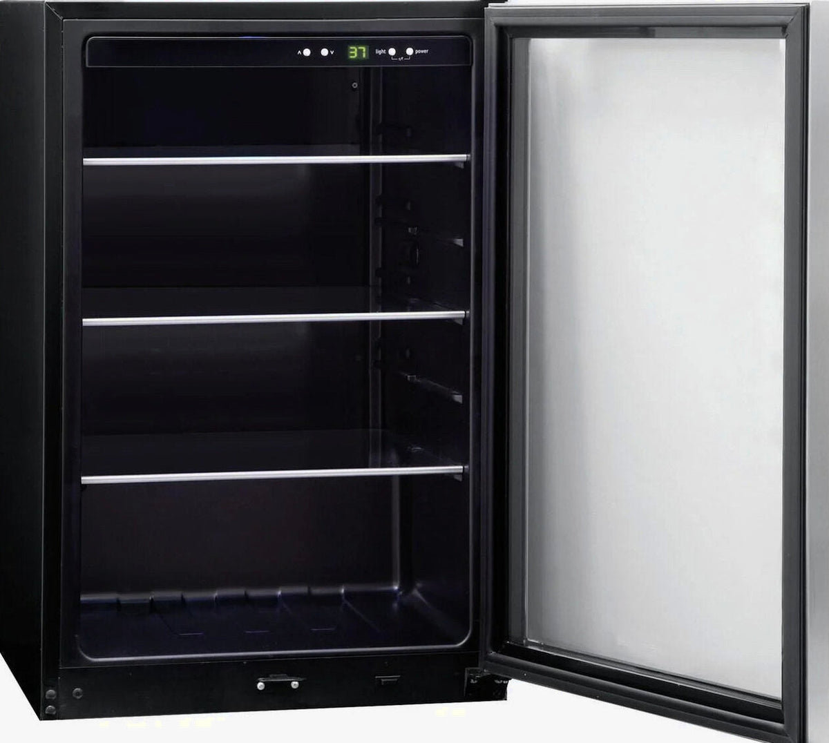 Frigidaire 24 inch Freestanding Beverage Center With Glass Door, Stainless Steel, 138 12 oz. Can Storage - FRYB4623AS
