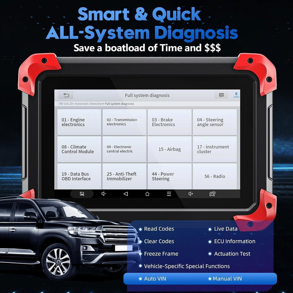 XTOOL Bidirectional Automotive Diagnostic Scanner With ECU Coding, Active Tests, Android 10 - D7