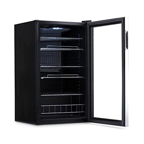 NewAir Beverage Refrigerator Cooler, 126 Cans, 3.4 Cubic Feet, Stainless Steel - AB-1200