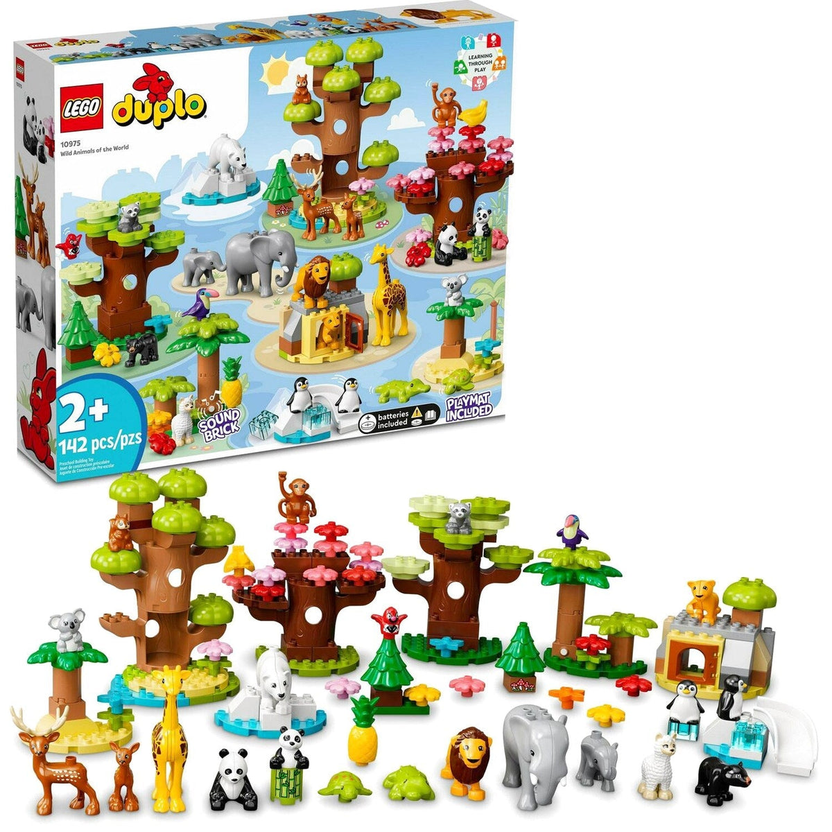 LEGO DUPLO Wild Animals Of The World Building Toy Set, 142 Pieces - 10975