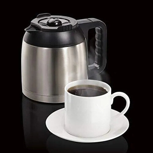 Hamilton Beach FlexBrew Thermal Coffee Maker, Single Serve And 10-Cup Full Pot, Black And Stainless - 49966