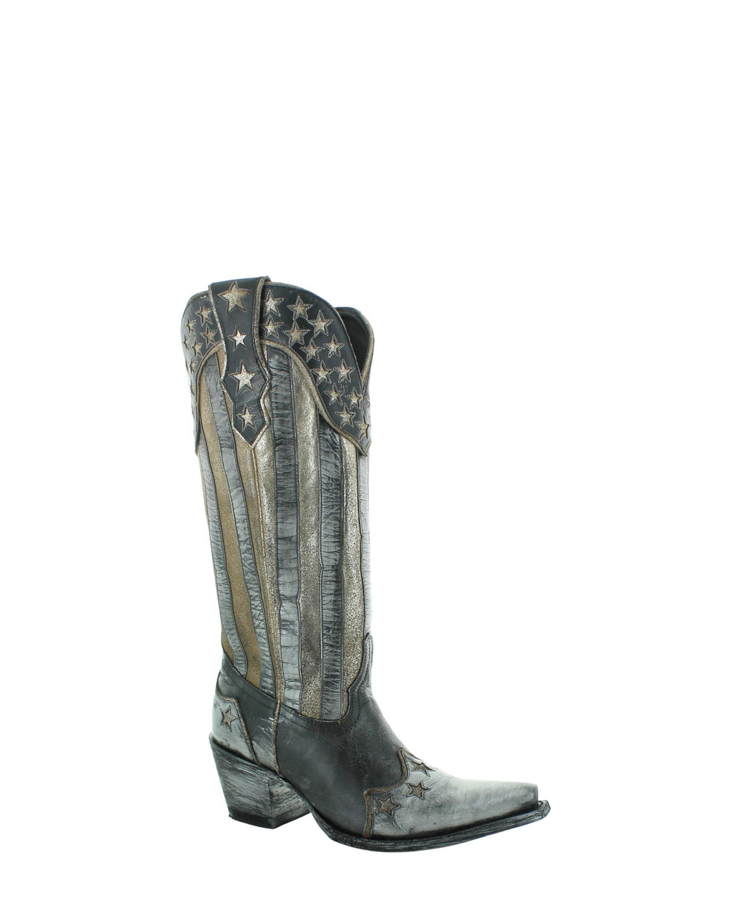 Women's Floral Embroidered Cowgirl Boots - Black/Fusil - view 3