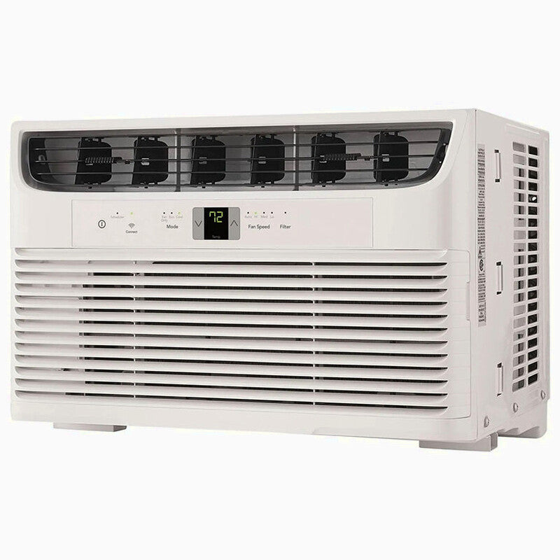 8,000 BTU Window Air Conditioner With WiFi And Remote, Multi-Speed, Eco Mode, White