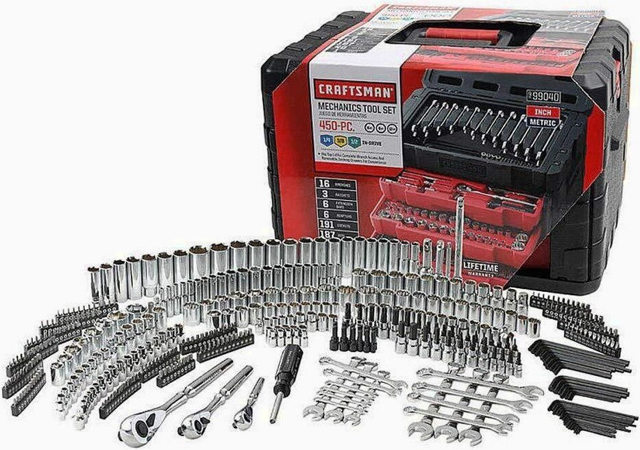 Craftsman 450-Piece Mechanics Tool Set With Ratchets, Sockets And Wrenches