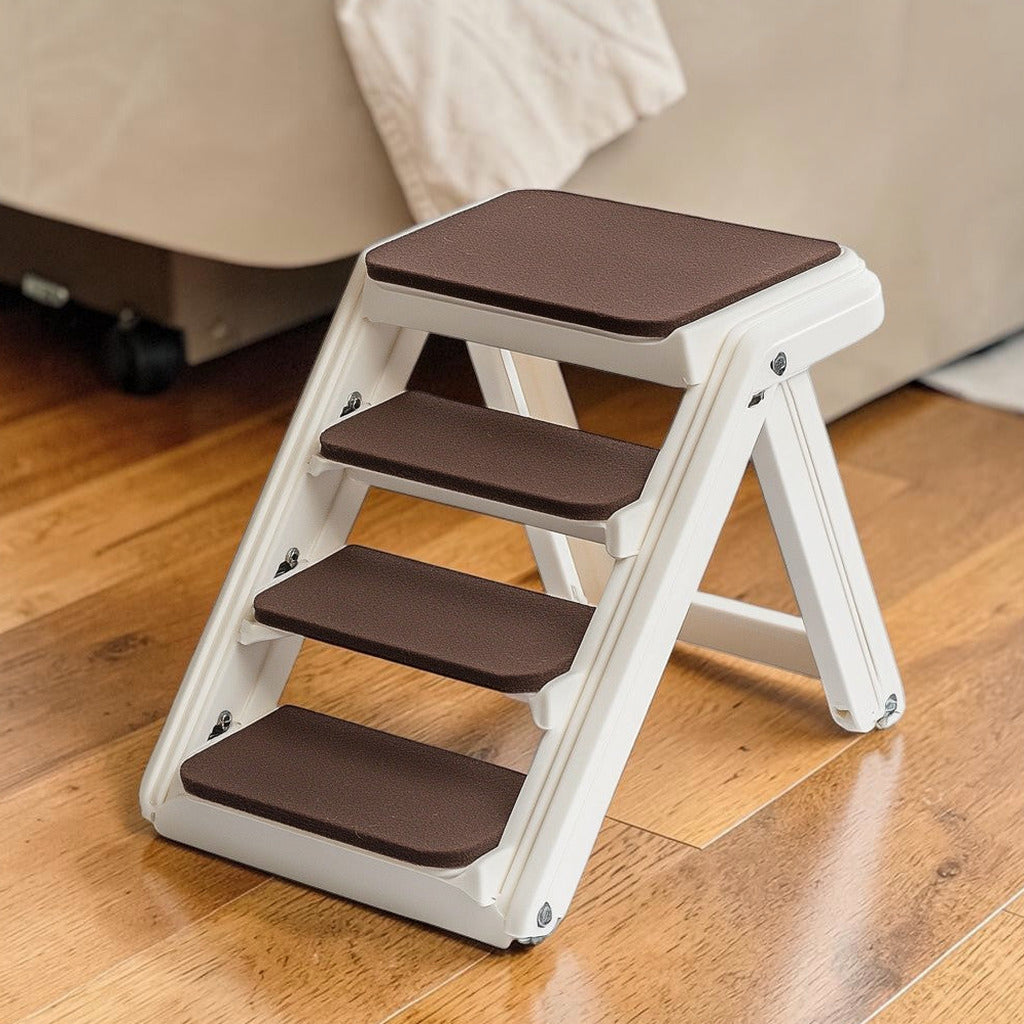 Varyx Foldable Pet Stairs For High Beds, 24 in H x 15 in W, 120 lbs, Cream