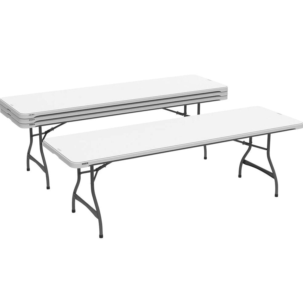 Lifetime 4-Pack Commercial Stacking 8 ft Folding Table - White - 80344