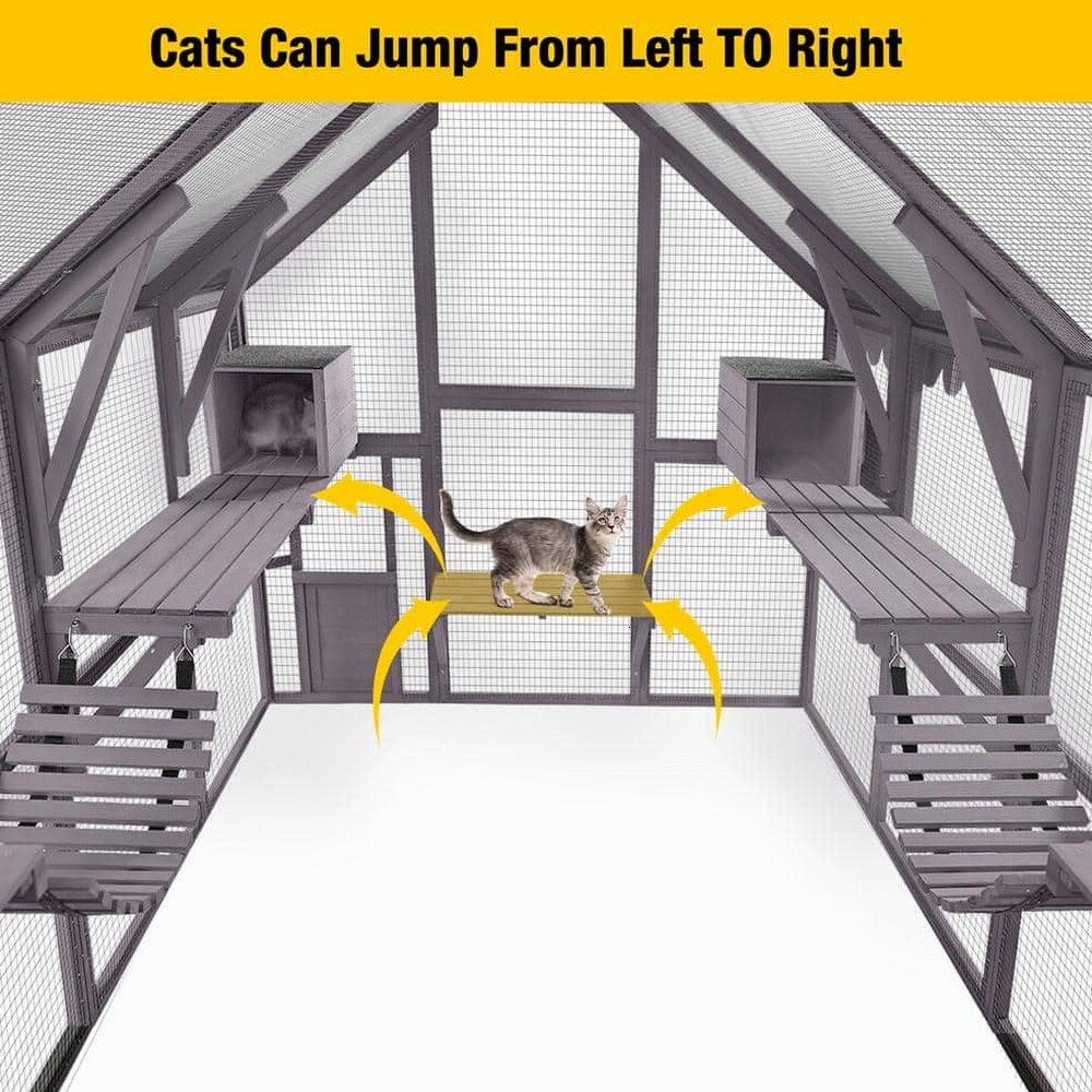 aivituvin Outdoor Cat Run Large Cat Enclosure