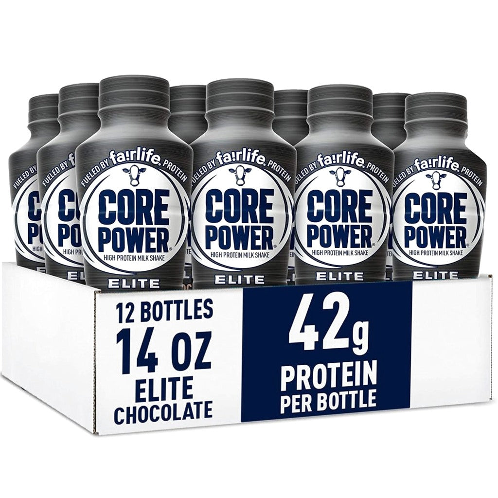 Core Power Elite Chocolate Protein Shake 42g, 14 Fl Oz, Pack Of 12