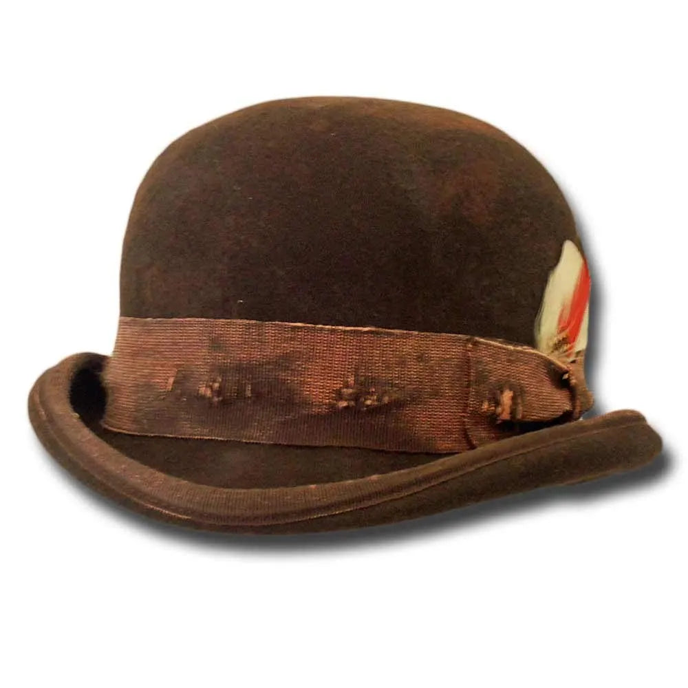 Clochard Aged Western Bowler Hat Handmade Sergio Anzani Hatmaker