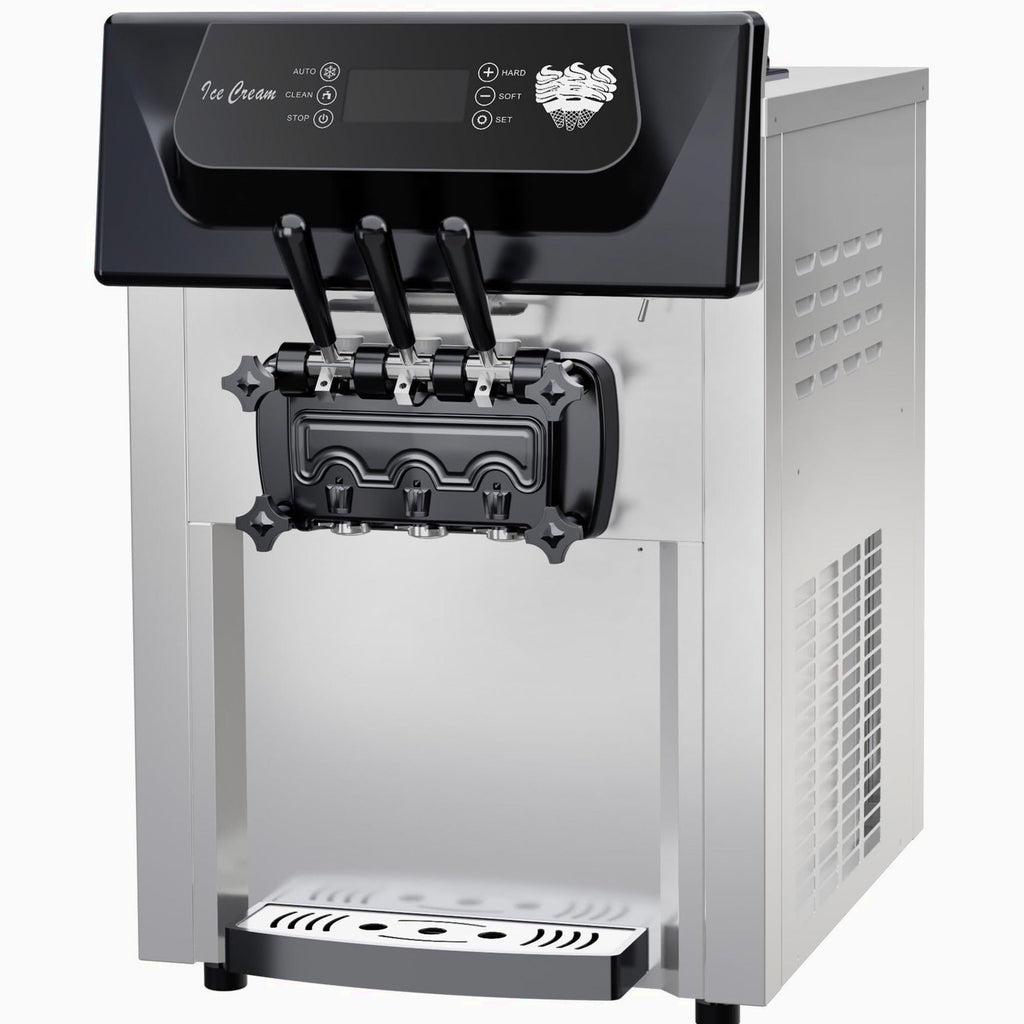 Commercial 3-Flavor Soft Serve Ice Cream Machine, 2200W, 5.3-7.4 Gal/Hr - ICE_CREAM_MAKER