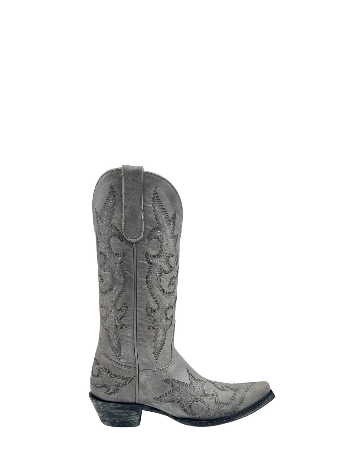 Women's Floral Embroidered Cowgirl Boots - Silver - view 2