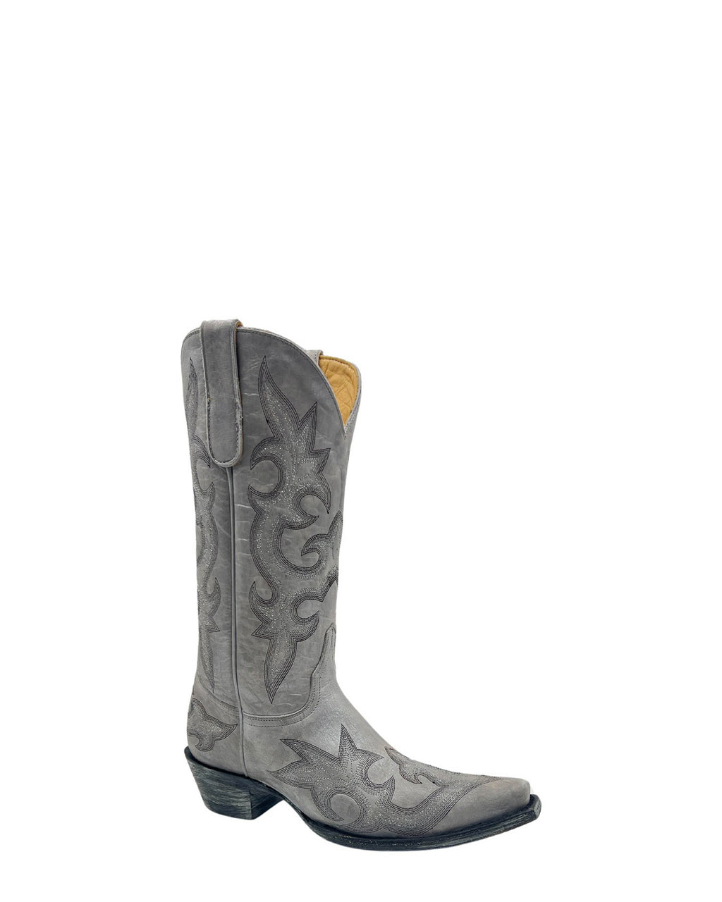 Women's Floral Embroidered Cowgirl Boots - Silver - view 3