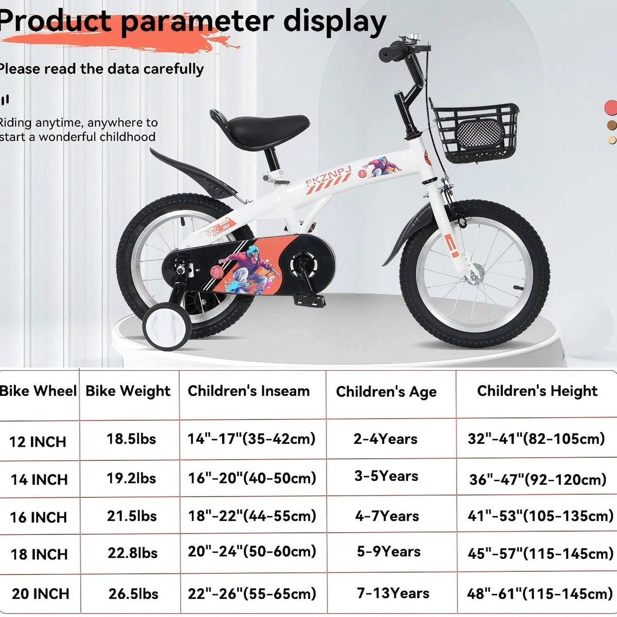 Baprem Girls' Bicycle, 18 Inch, Pink - Single Speed
