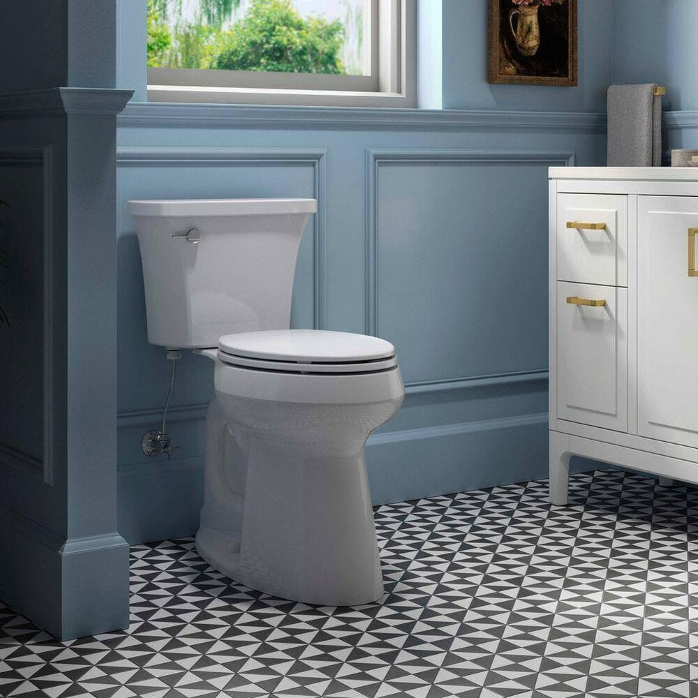 KOHLER Highline Arc Extra Tall 2-Piece Elongated Toilet, White, 1.28 GPF - 78305-0