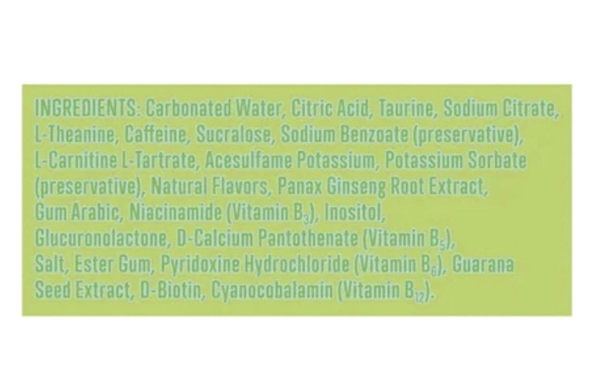Lime Slush Flavor Energy Drink 12 Pack (12fl oz Cans) Sugar Free Low Calories 200mg Caffeine