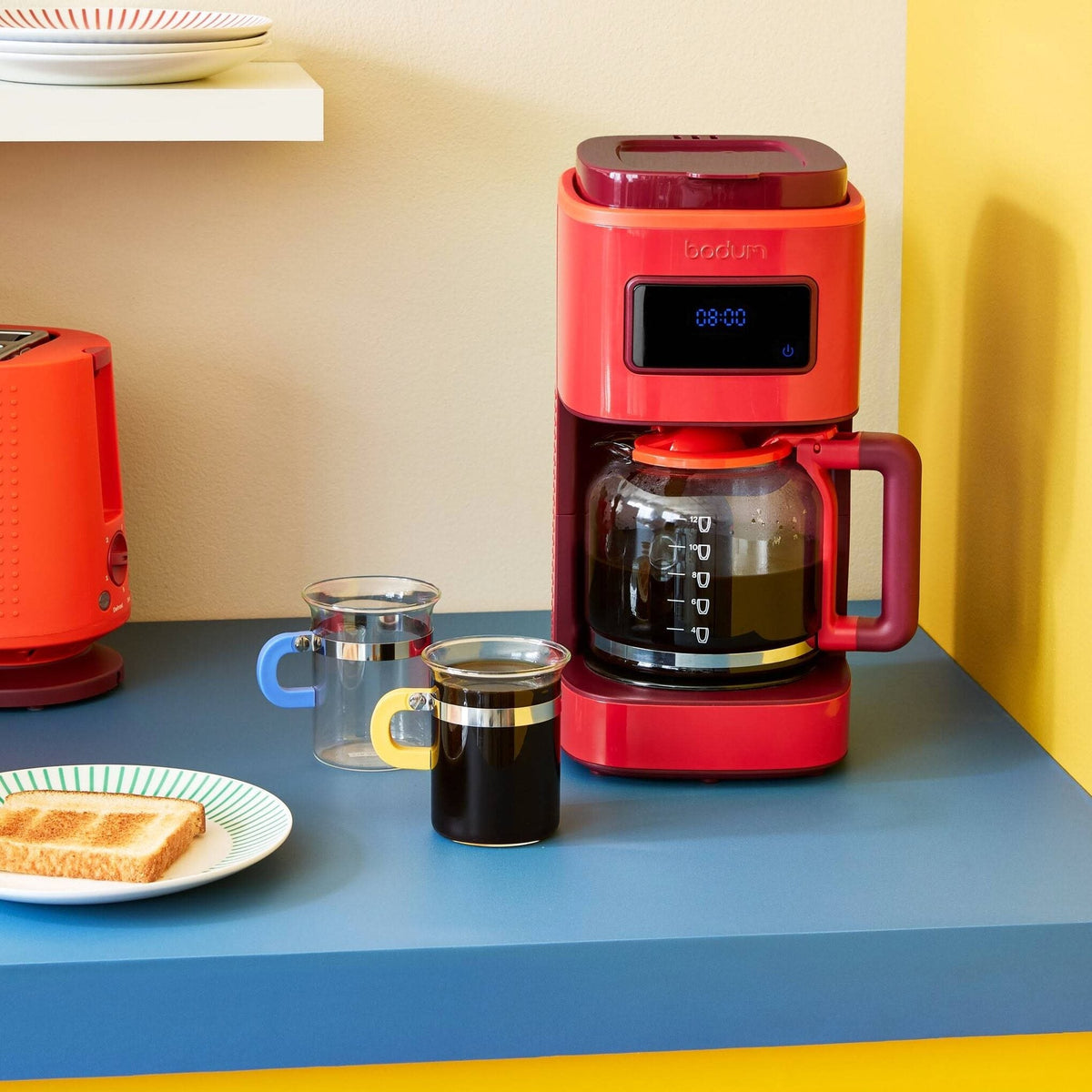 Bodum Programmable 12-Cup Coffee Maker - Red