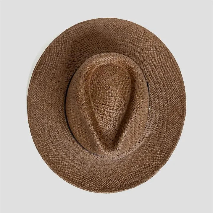 Geoffery Straw Fedora Hat – Toffee