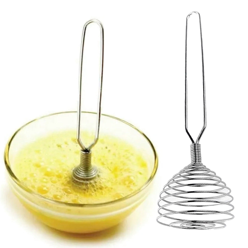 Stainless Steel Spring Coil Whisk Wire Whip Egg Beater Hand Mixer Kitchen Tool