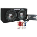 MTX Terminator Dual Loaded 12in 1200W Car Subwoofer Enclosure With Amplifier And 8-Gauge Amp Kit