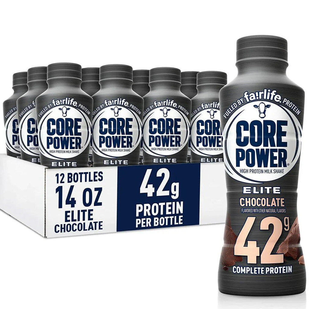 Core Power Elite High Protein Recovery Drink, Chocolate, 14 Fl Oz, Pack Of 12