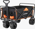 EchoSmile Foldable Utility Wagon, 350 lb Capacity - Large Wheels