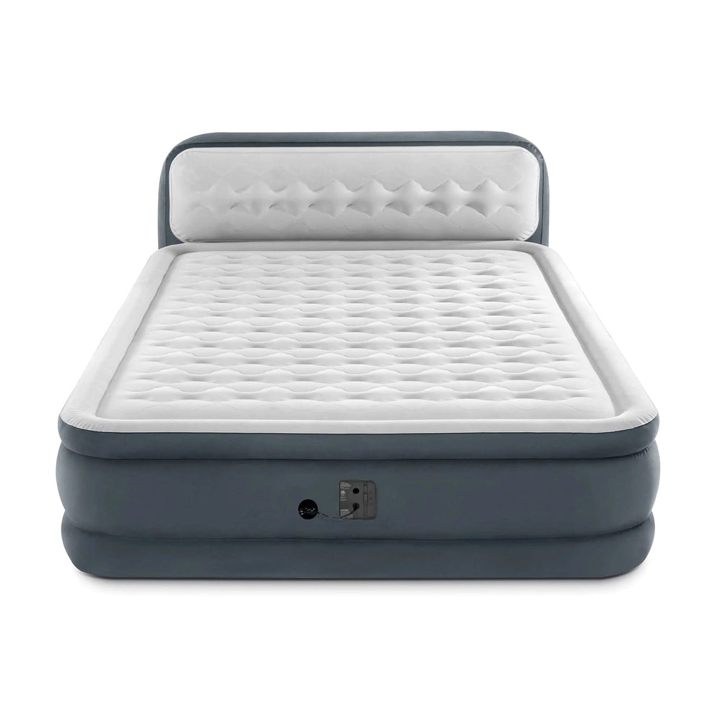 Intex Dura-Beam Deluxe Queen Air Mattress With Headboard, 18 Inches - FBAINT64447ED