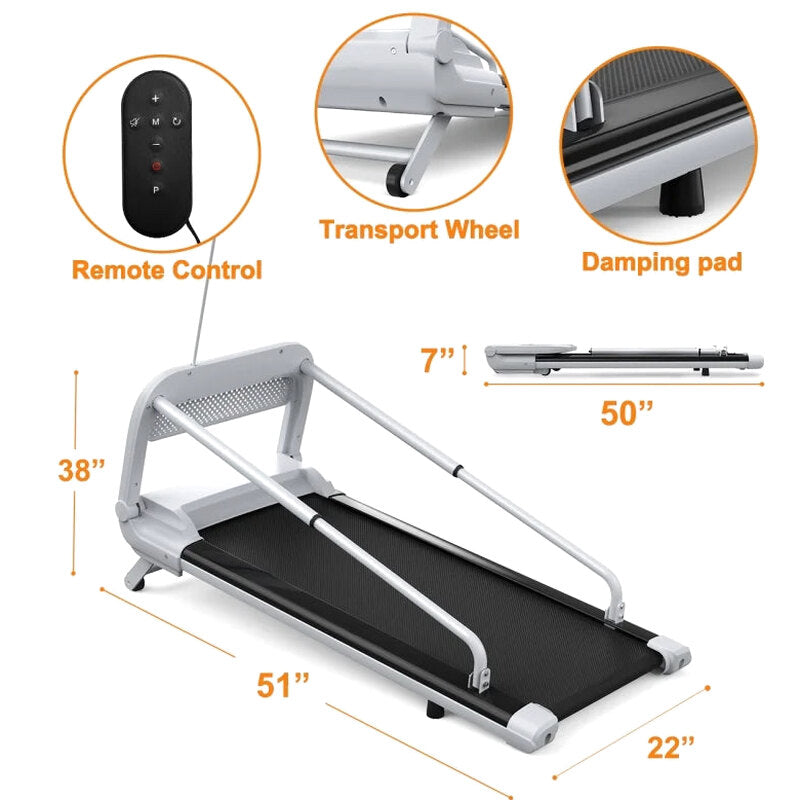 Witaxima Pet Treadmill, 2.5HP, 41.34 x 15.75 in Running Surface, Off White