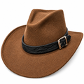 Brown Wool Felt Gunslinger Hat