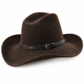 Dark Brown Felt Rancher Hat