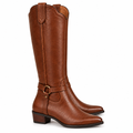 Harness Strap Knee High Riding Boots
