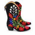 Suzani Embroidered Leather Cowboy Boots