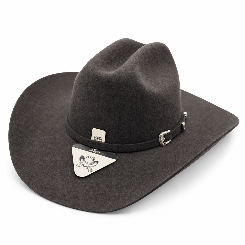 Charcoal Wool Felt Cowboy Hat