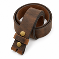 Buffalo Leather Snap Belt Strap 1.75 Inch