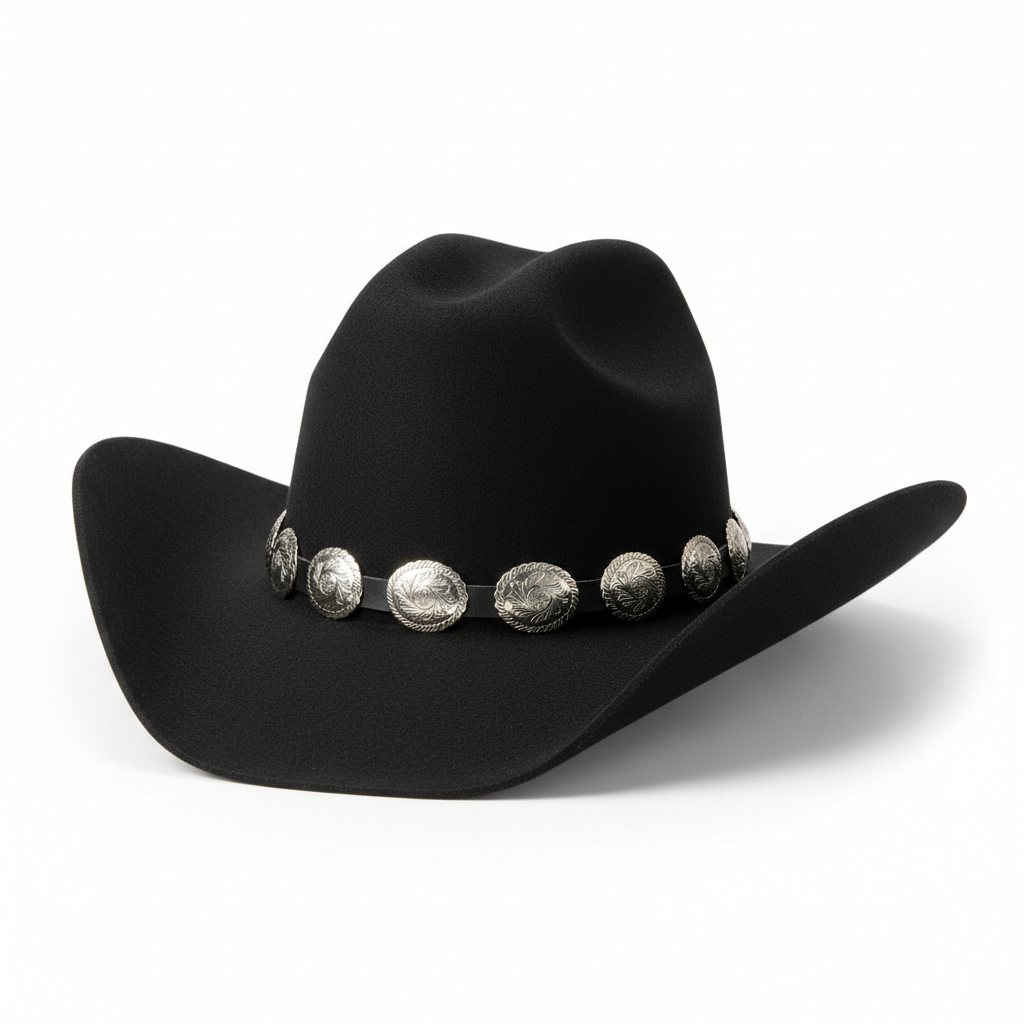 Black Felt Cowboy Hat