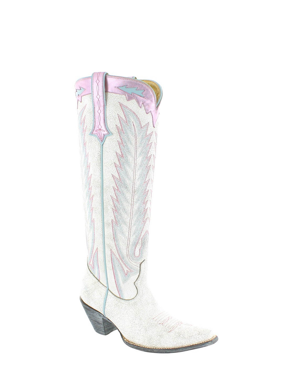 Women's Embroidered Tall Cowgirl Boots - Taupe/Pink - view 3
