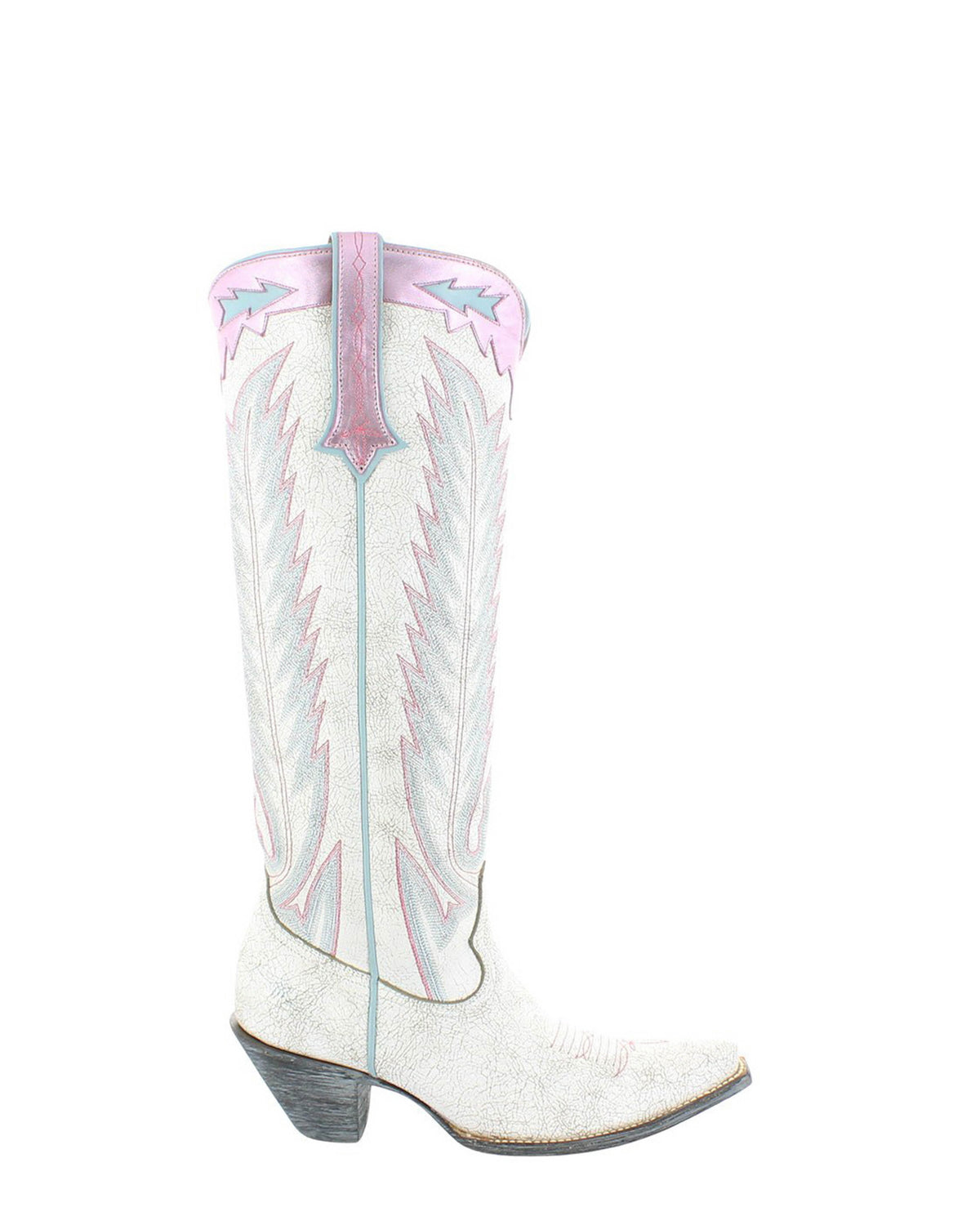 Women's Embroidered Tall Cowgirl Boots - Taupe/Pink - view 2