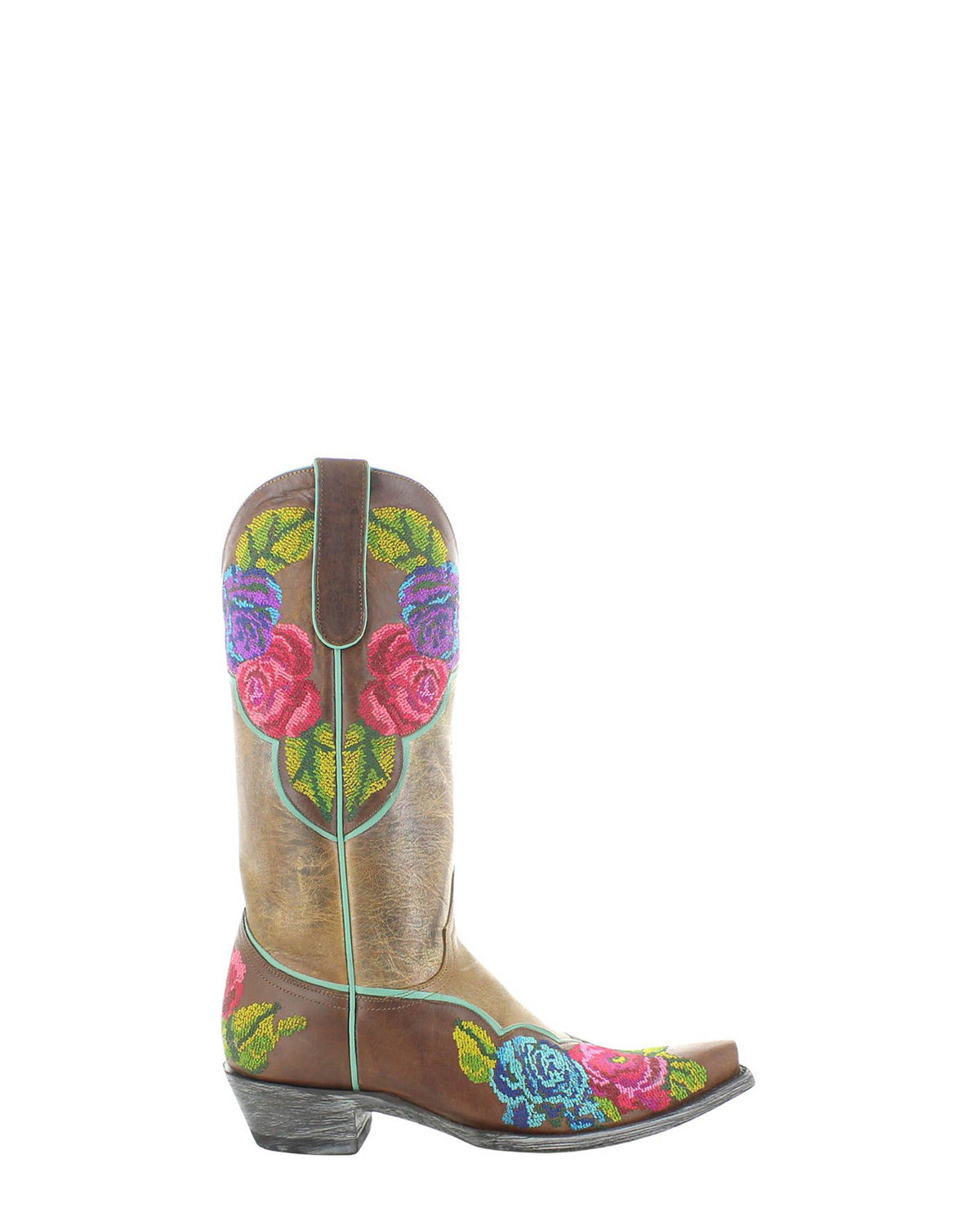 Women's Embroidered Cowgirl Boots - Brown 13" Shaft - view 2